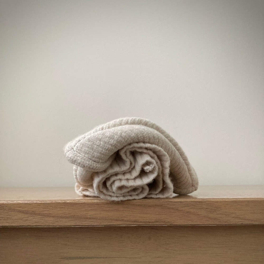 joodito origami crown wool cotton sweater hat ribbed beanie bucket cloche cream - Picture 11 of 11